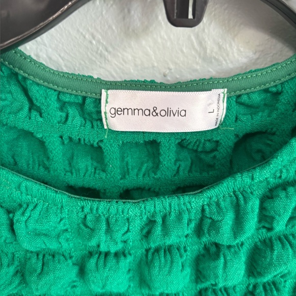 Preppy Kelly Green Blouse - Picture 2 of 3